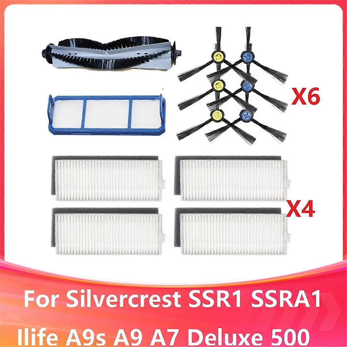 Hauptwalzenbürstenabdeckung, Seitenbürste, Hepa-filter Kompatibel Mit Silvercrest Ssr1