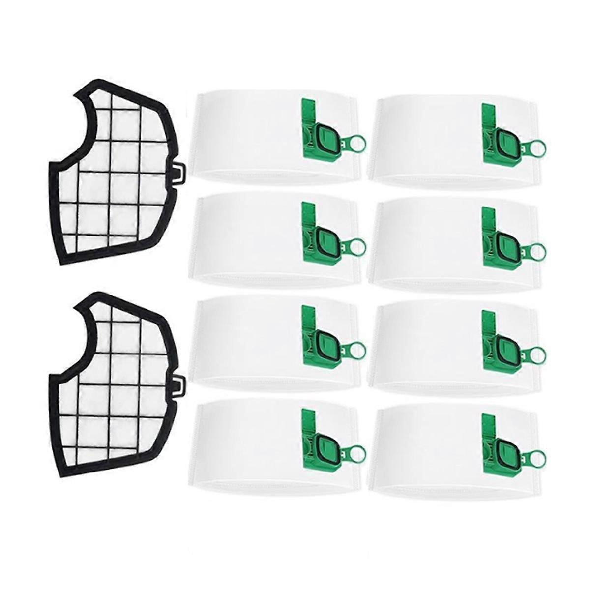 Packung Mit 10 Staubbeuteln Inklusive Filtern Für Die Staubsauger Kobold Vk140, Vk150 Und Fp140/fp150. Staubsaugerzubehör.