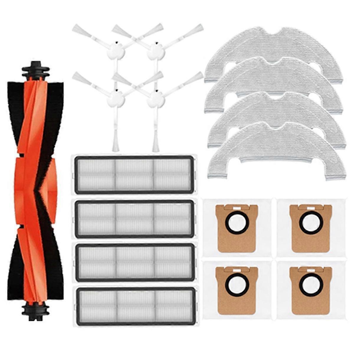 Ersatzteile Für Den X10 Saugroboter: Hauptbürste, Seitenbürste, Hepa-filter, Reinigungstuch Und Staubbeutel.