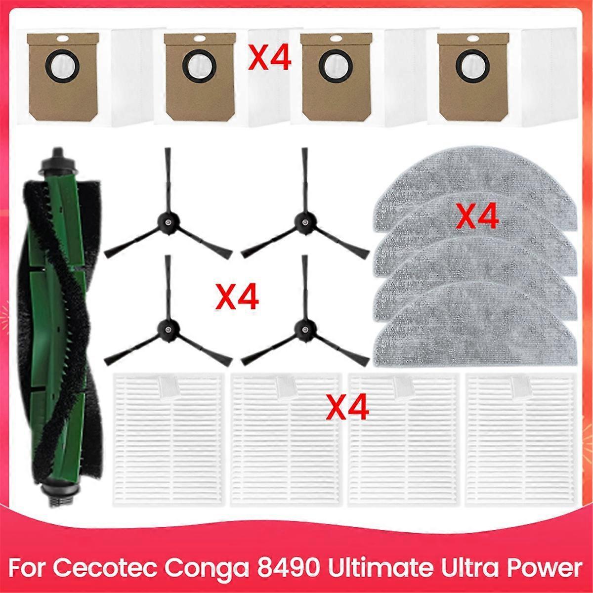 Ersatzteile, Die Mit Dem Staubsauger 8490 Ultimate Ultra Power Kompatibel Sind: Hauptseitenbürste, Hepa-filter, Reinigungstuch Und Staubbeutel.