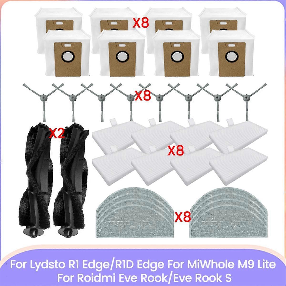 Packung Mit 34 Wischmoppköpfen Mit Hepa-filter, Kompatibel Mit R1 Edge/r1d Edge, Miwhole M9 Lite Und Eve/eve S. Ersatzteile