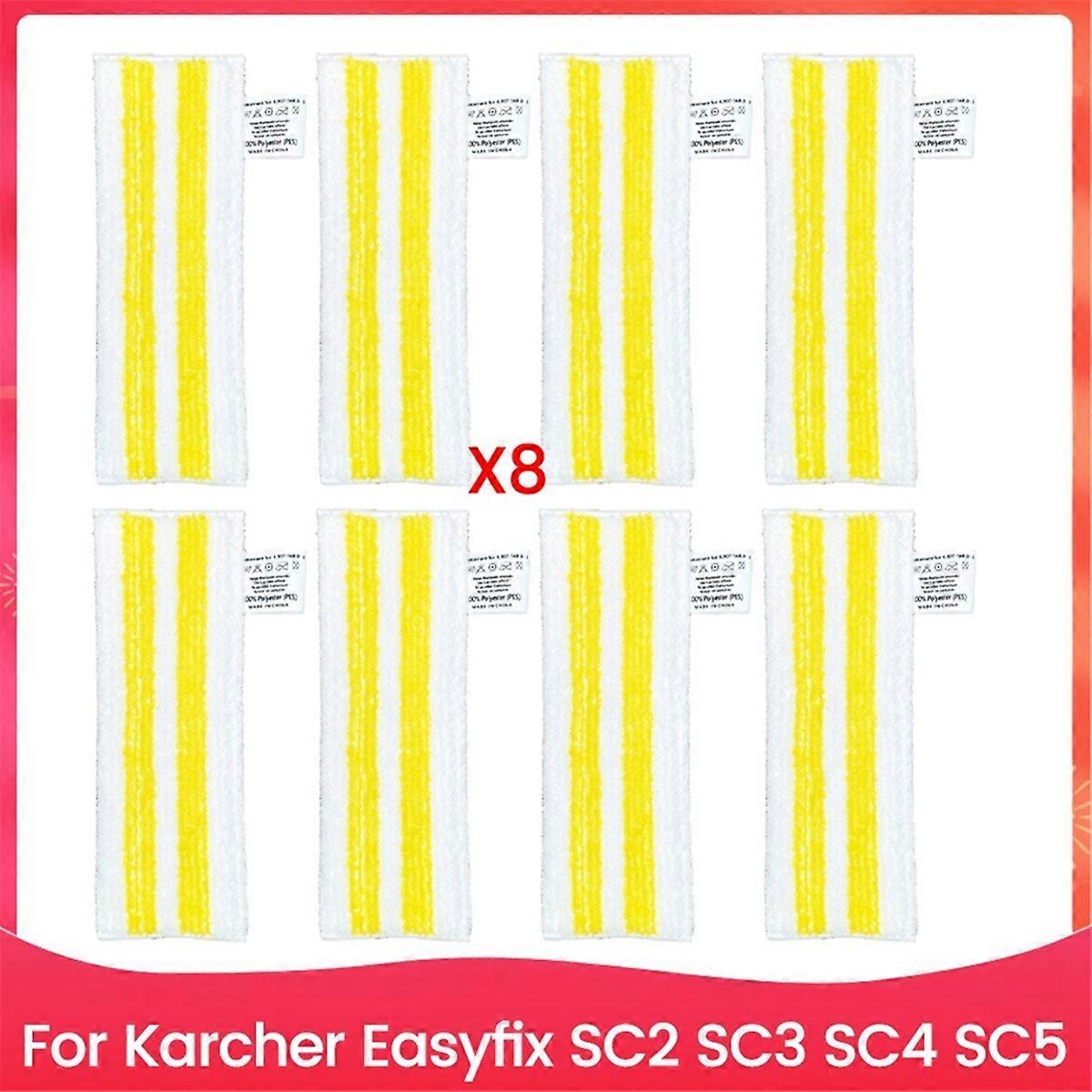 Packung Mit 8 Ersatz-dampfmopptüchern, Kompatibel Mit Den Easyfix Handstaubsaugern Sc2, Sc3, Sc4 Und Sc5.