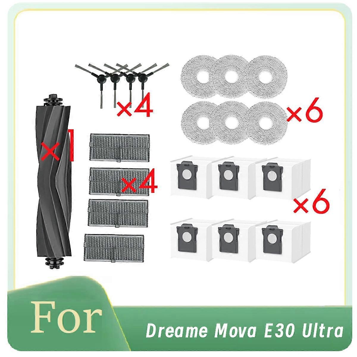 21-teiliges Set Für Den Dreame Mova E30 Ultra Walzen-seitenbürsten-wischmopp Mit Hepa-filter