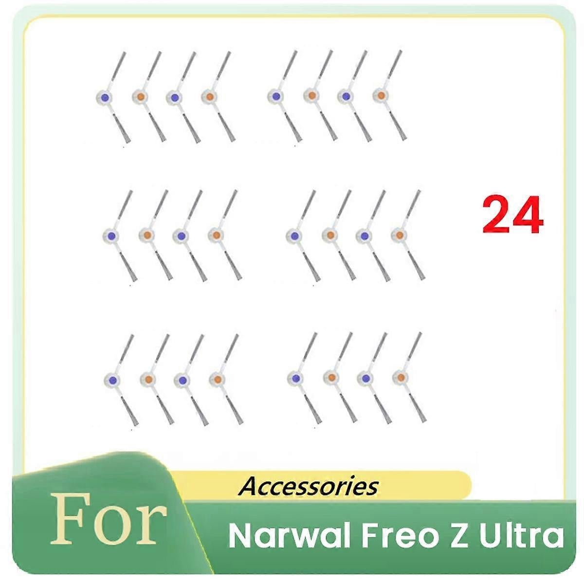 Packung Mit 24 Seitenreinigungsbürsten, Kompatibel Mit Dem Saugroboter Freo Z Ultra (ersatzteile)