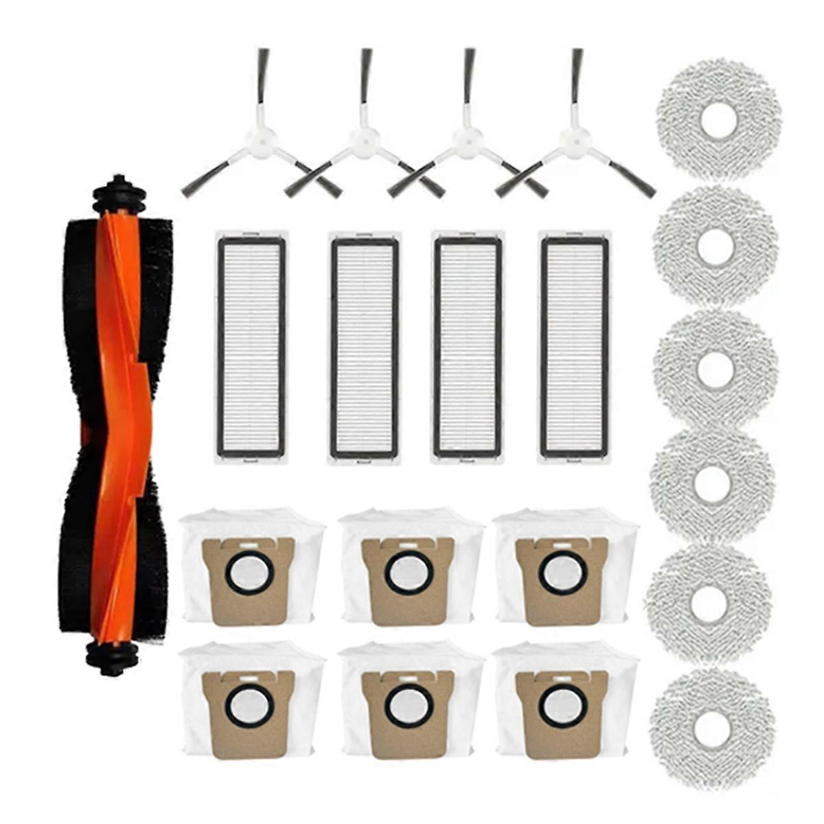 Ersatzteile Für Die Saugroboter X20+, X10+ / X20 Plus, X10 Plus: Hauptseitenbürste, Reinigungstuch, Staubbeutel.