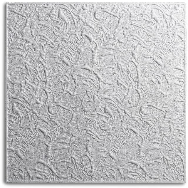 Decosa - Deckenplatte Paris, weiß, 50 x 50 cm - 10 Pack (= 20 qm)