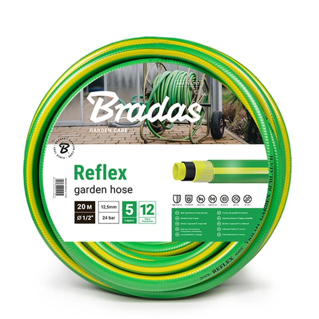 Bradas - 5-fach beschichteter Gartenschlauch 3/4', verdrehungsfest 25m