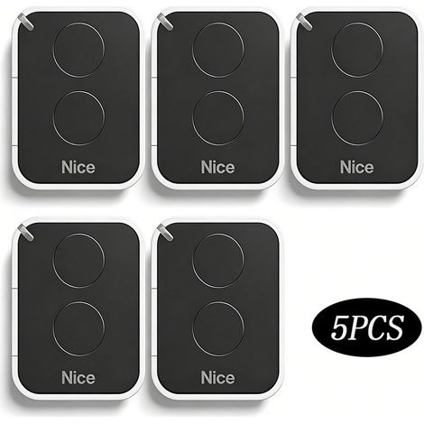 5er-pack Zweikanal-fernbedienungen – 433,92 Mhz Frequenz – 200 Meter Reichweite – Kompatibel Mit Nice-motoren
