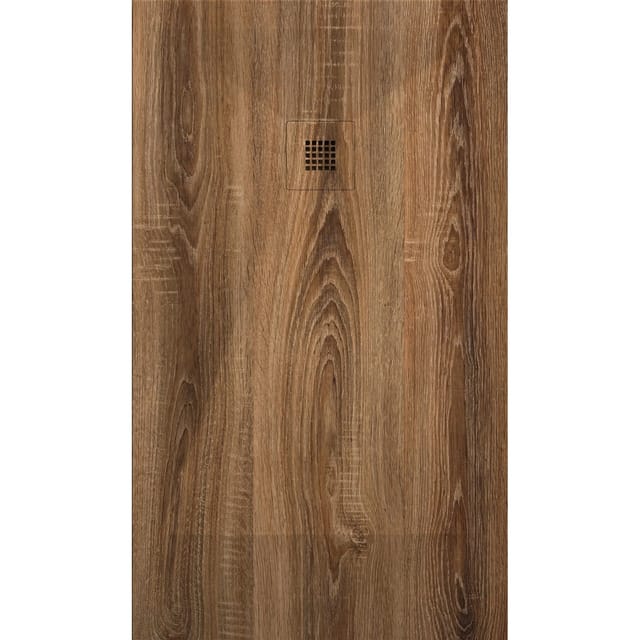 Mineralguss-Duschwanne extra flach dekor halifax Holzoptik 80x180 cm