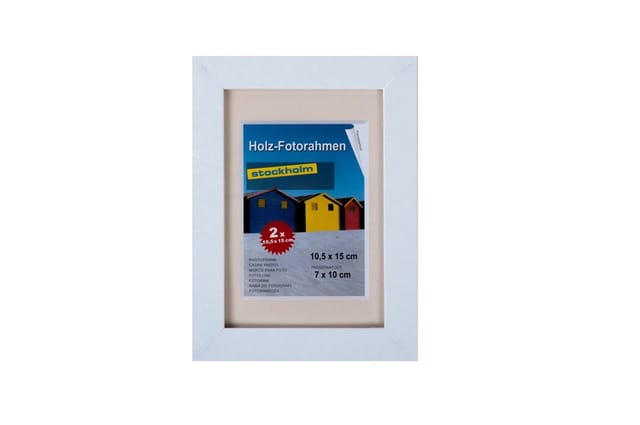 Keine Angabe - 2er Pack Holz-Fotorahmen 10,5x15cm Foto Photo Rahmen Dekoration Haushalt wohnen - weiß