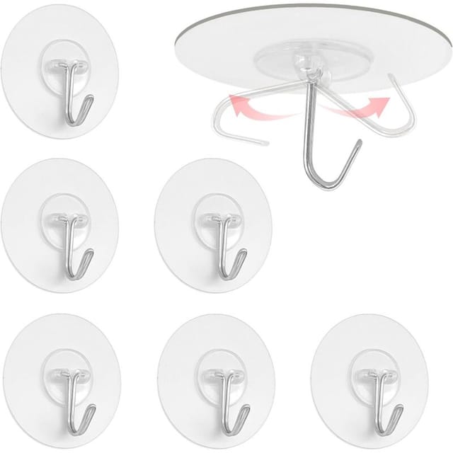 BEBUSINGOTO Stück Klebe-Wandhaken, Klebehaken, Wandhaken, wasserdichte Klebehaken, für Küche und Bad, Tür, M