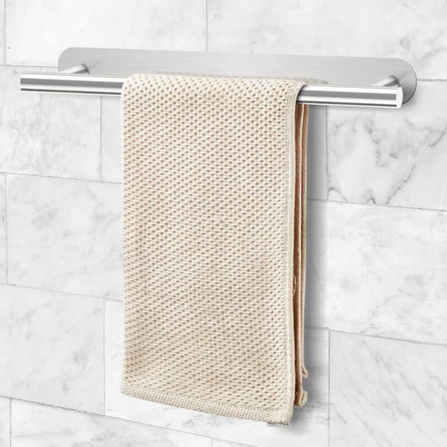 BEBUSINGOTO Handtuchhalter zur Wandmontage 40 cm - Rostfreier Edelstahl - Handtuchstange geeignet für Bad oder Küche - Robuste 3M Selbstklebung
