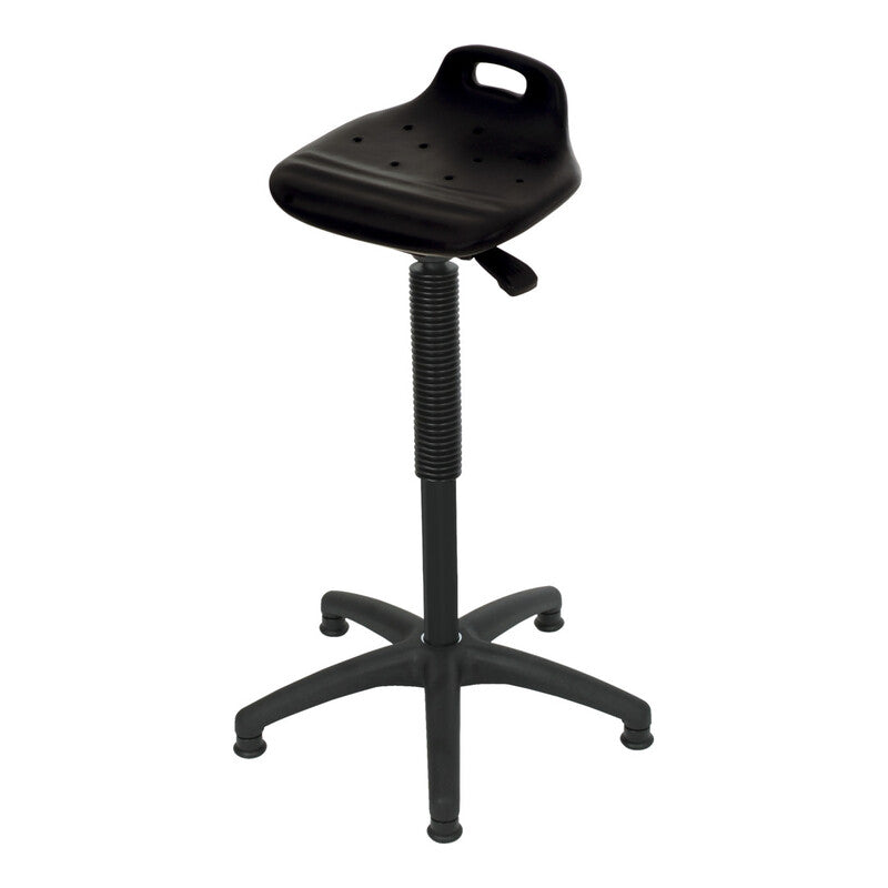 [gebraucht] B-ware Stier Stehhilfe Sitzhöhe 570-820mm Ergonomisch Pu-sitz Tragegriff Schwarz Robust