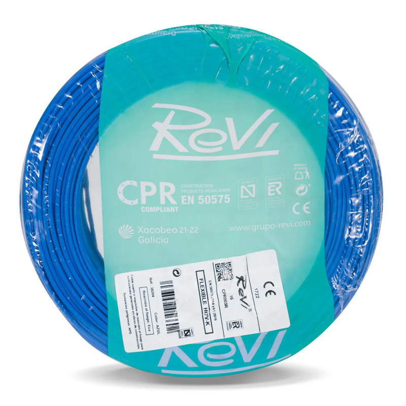 6 Mm² Blaues Elektrokabel, 50 M Flexibles Pvc-kabel Elektrokabel