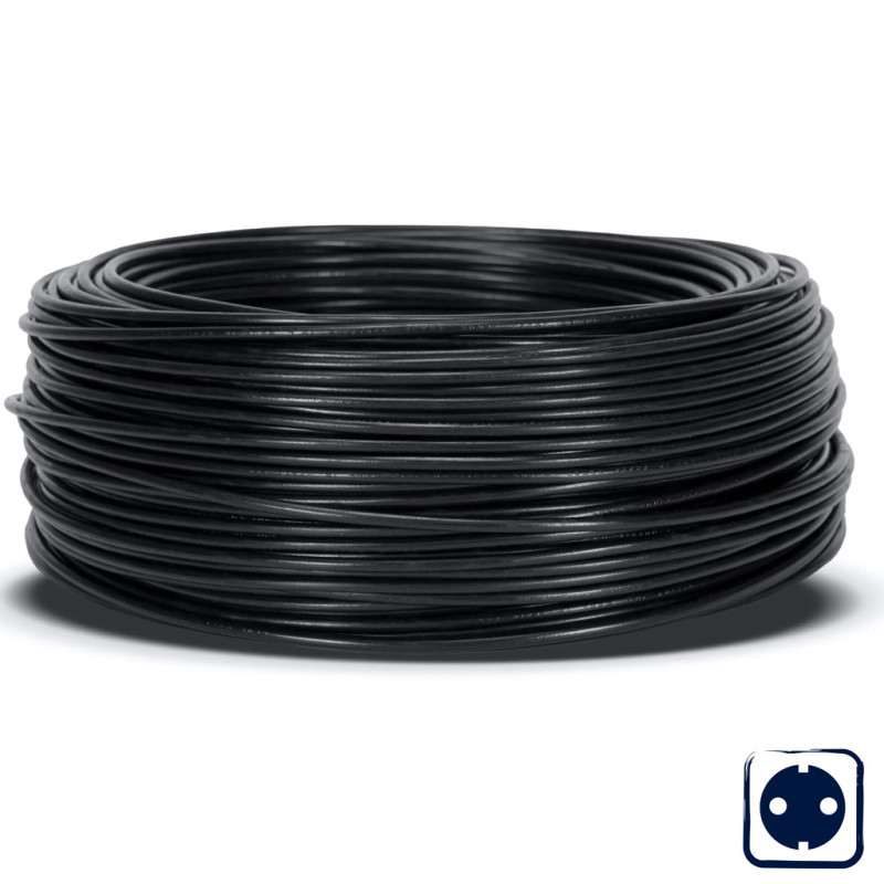 2,5 Mm² Schwarzes Elektrokabel 200 M Flexibles Pvc-kabel Elektrokabel