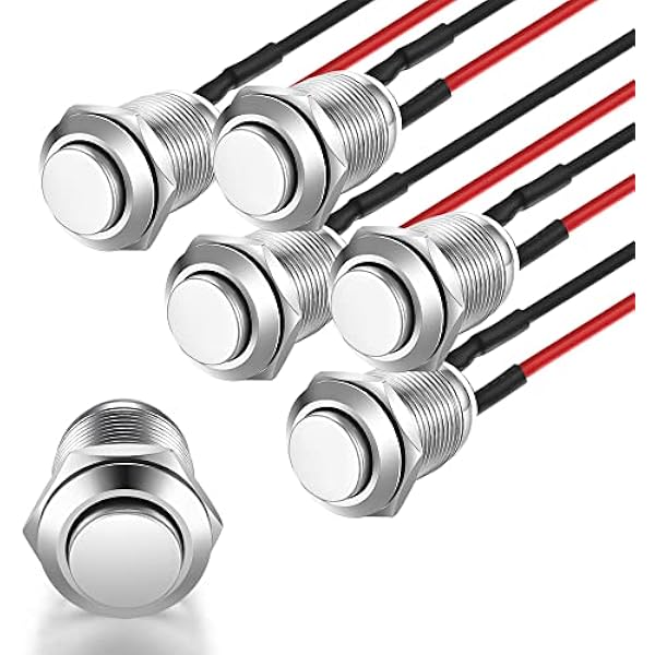 Gebildet 5stücke Wasserdichte Drucktaster Momentanen Edelstahl Taster Ein Aus 12mm 2a/12v/24v/125v/250v Mit Draht (hervorstehend)