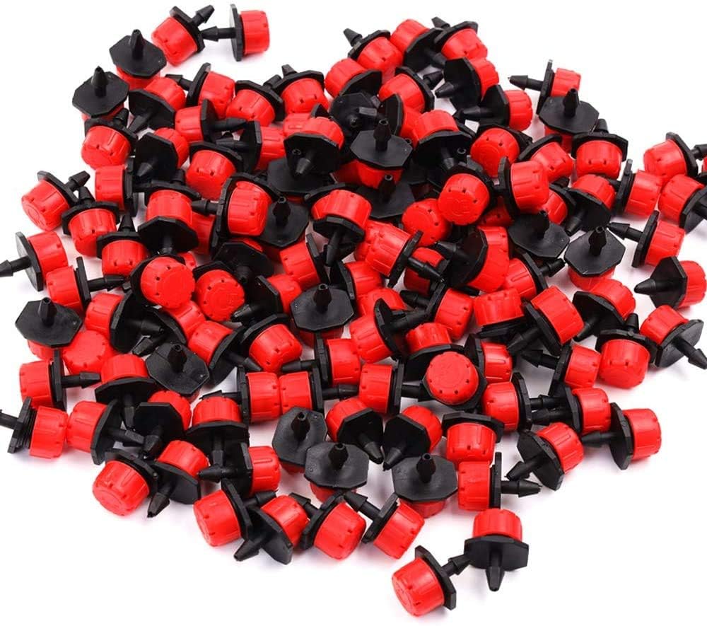 Bewässerungstropfer, 100 Stück, Verstellbare Bewässerungssprinkler, Tropfbewässerungssystem-sets, Micro-flow-tropfkopf, Bewässerungsnebeldüsen