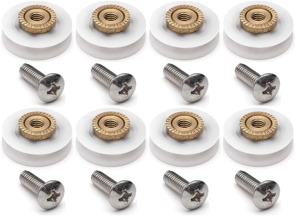 Rollen Für Duschtüren, Edelstahl, Durchmesser 19 Mm, 8 Stück (19mm,8pcs)
