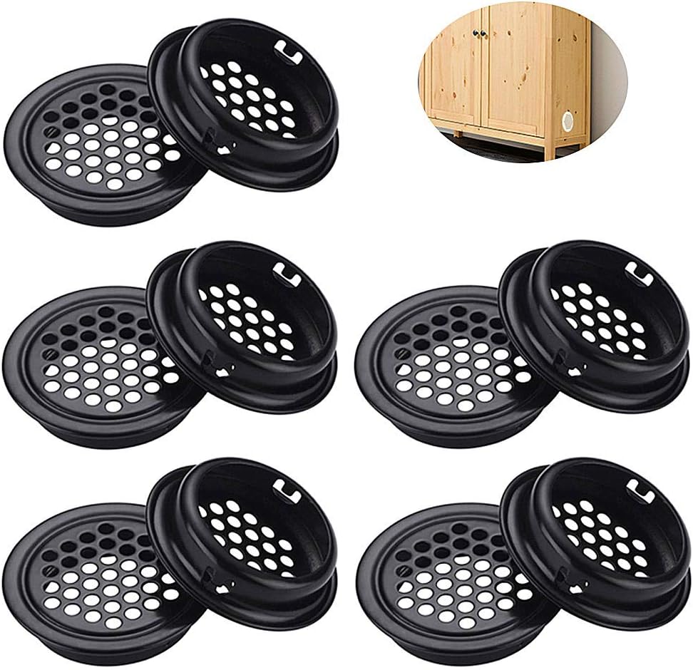 10 Stück Ventilation Grille Ventilation 35mm Ventilation Grille Round Vent Hole Stainless Steel Air Vent Hole Stainless Steel Ventilation Hole Für Kitchen Cupboard Wardrobe
