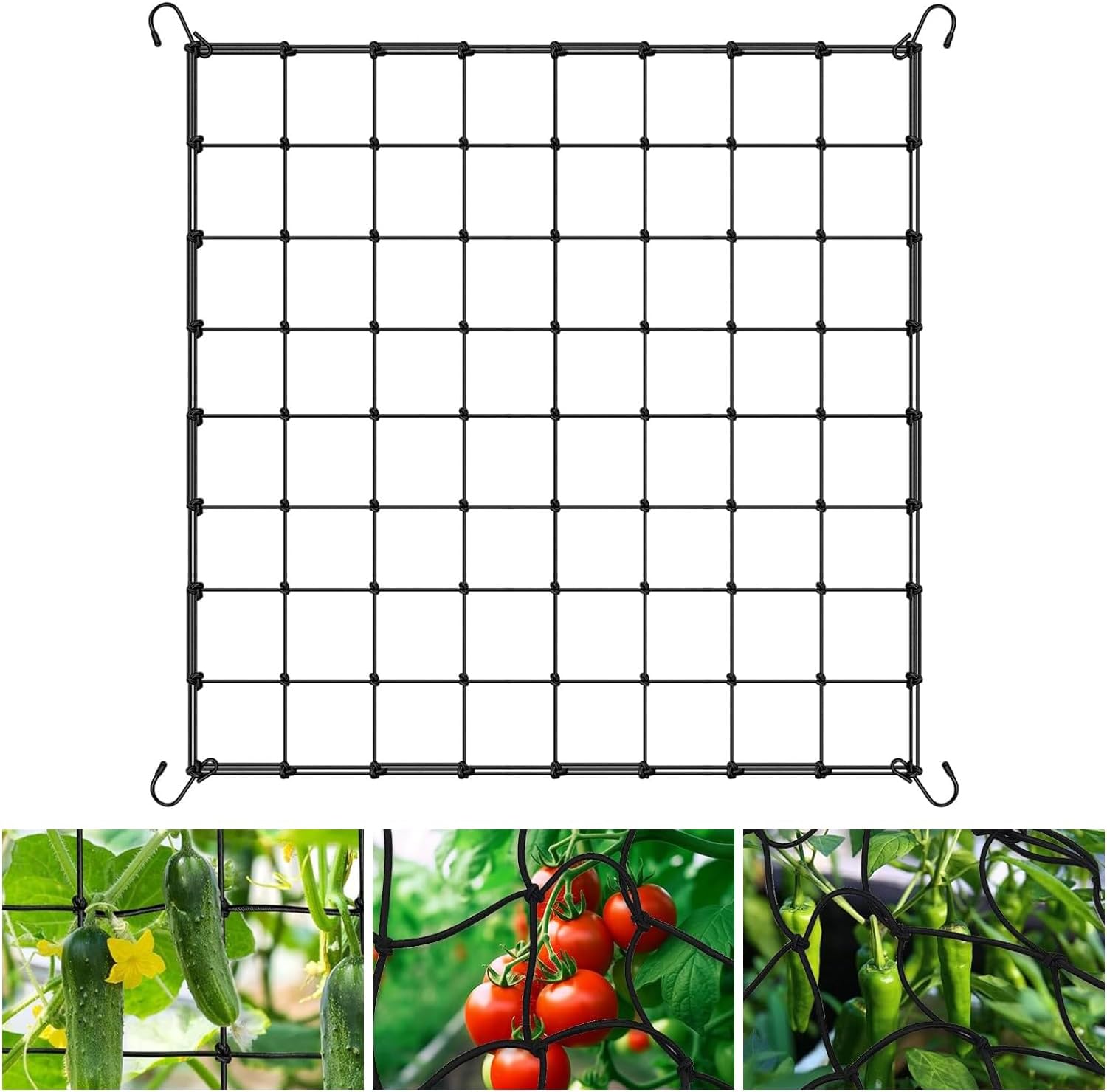 2 Pcs Scrog Netz 80x80,hydroponic Nylon Pflanzennetzwerk Grow Netz, Elastisches Mesh Zelt Ranknetz,passend Für Garten, Hof, Gartenarbeit (80 80cm)