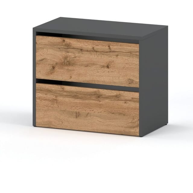 Schuhschrank Eiche Grau Wotan Loft 60 Cm