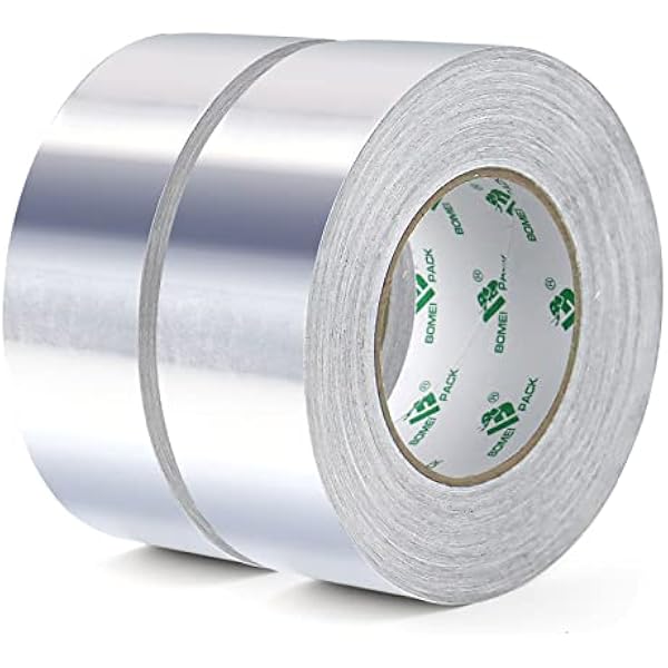 Aluminium Klebeban 2 Rollen 50mm X 50 M, Selbstklebendes Alu-klebeband-aluband, Wasserdichtes- Und Hitzebeständiges Band Zum Versiegeln, Reparieren Und Isolieren