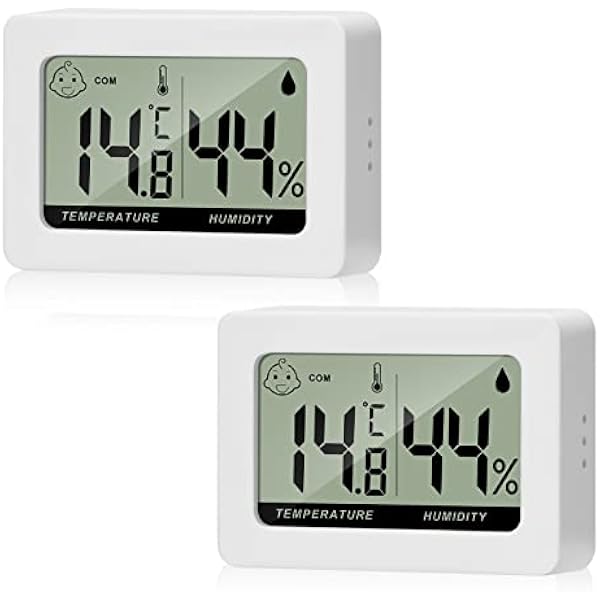 Luftfeuchtigkeitsmesser Hygrometer Thermometer Mini Innen Temperatur Digitales Mit Komfortstufen Indikator Und Halterung Für Büro Wohnzimmer Gewächshaus (3 Stücke)