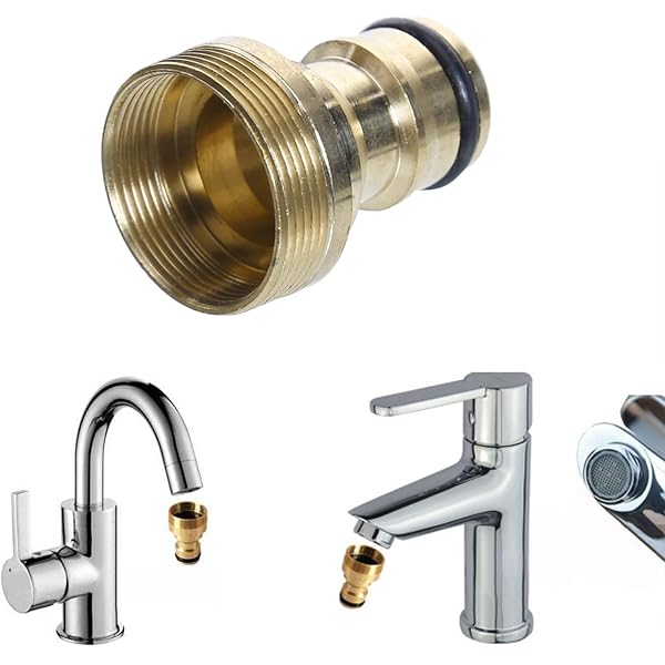 Starnearby Universal-wasserhahnanschluss Für Mischbatterie, Schlauchadapter Wasserhahn Adapter Schlauchkupplung Schnellkupplung Gartenschlauch Anschluss(außengewinde)