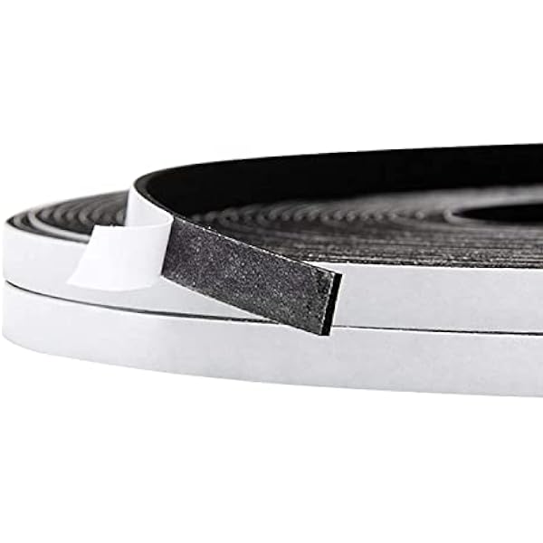 Dichtungsband Selbstklebende, Gummi Dichtungsband Für Tren Und Fenste, Anti-kollision/schalldichter/wasserdichter/staubdicht Dichtband Fenster(6mmx1.5mmx20m, Schwarz-weißer Kleber)
