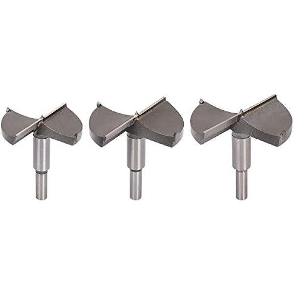 Flintronic Professional Forstnerbohrer, 3 Stück Forstner Bit, Forstner Cutter Mit Rundschaft, Forstner Bohrer Für Holz, Zubehör Bohrmaschine Für Holzbearbeitung (65mm 70mm 80mm, Länge 75mm)