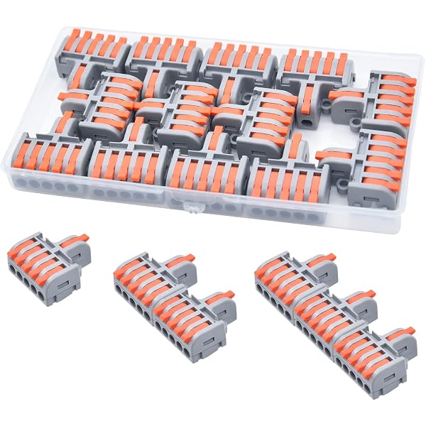 13 Stück Kabelverbinder, 1 In 5 Out Verbindungsklemme Mit Hebel, 0.2-4mm² Leiter Klemme, Diy Kombinierbare Kompakt Lüsterklemme, Elektrische Anschlussblöcke