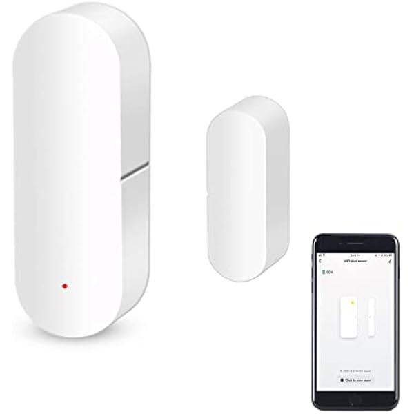 Wifi Türsensor, Intelligenter Fensterkontaktsensor, Drahtloser Fenstertürsensor Alarm, Kompatibel Mit Alexa Und Google Assistant, Kein Hub Erforderlich, 1 Pack