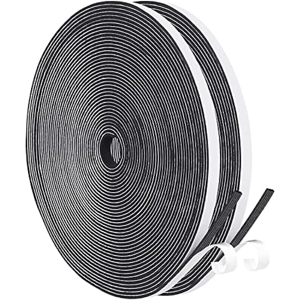 Dichtungsband Selbstklebend Für Türen Fenster, 6mm(b) X 1.5mm(d)/20m Schaumstoffband Gummidichtung Türdichtung Schalldämmung Wasserdicht Für Kollision Siegel Schalldicht