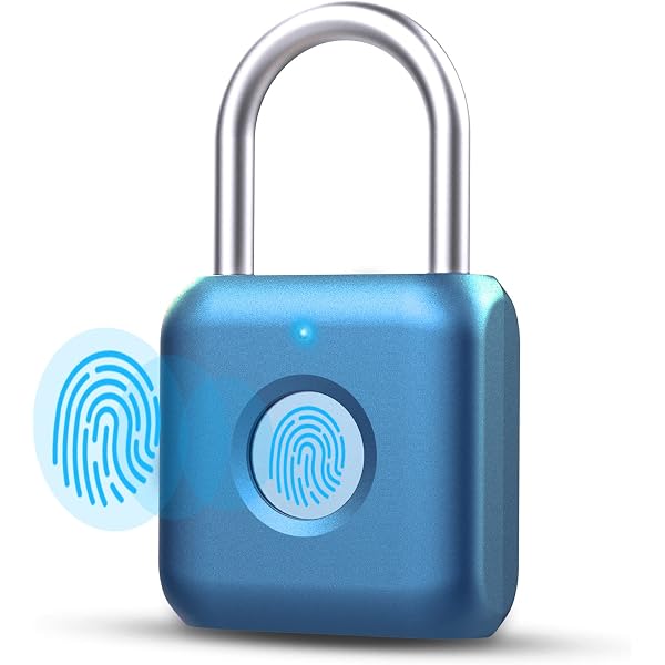 Anweller Fingerabdruck Schloss, Smart Schloss, Vorhängeschloss Fingerabdruck, Schloss Mit Fingerabdruck Klein Für Gym, Büro, Schrank U.v.m