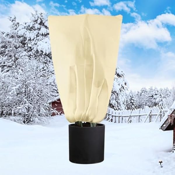 Winterschutz-für-kübelpflanzen-120x180cm, Pflanzenschutz Winter Für Pflanzen 80g/m² Vliesstoff Beige Anti-frost Gelten Für Pflanzen Palme Zitronenbaum Kübelpflanzen