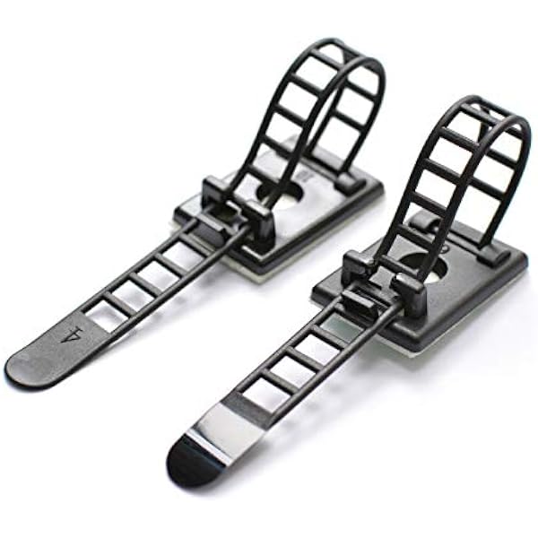 50 Stück Kabelbinder Klebe-kabelclips Einstellbare Kabelbinder Aus Nylon Und Klebekabelklemmen Mit Optionaler Schraubbefestigung Für Kabelmanagement (schwarz)