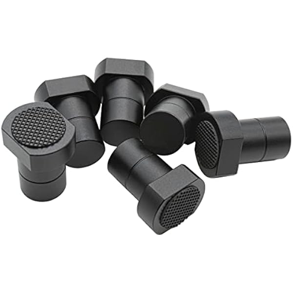 6 Stück Aluminiumlegierung Bankhaken Bank-hundeklemme Holzbearbeitungstisch Spannbacken Werkbank Positionierung Hobelstopfen Hunde-klemme Hobelbank Zubehör Für 20mm Hundeloch(schwarz)