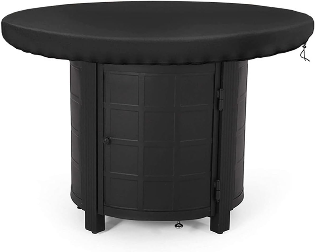Feuerplatte Abdeckung, 420d Wasserdicht Anti-uv Grillplatte Schutzhülle,rund Wasserbeständigkeit Abdeckungfür Feuerplatte Und Grillplatte, Mit Aufbewahrungstasche (schwarz, Ø 80cm)