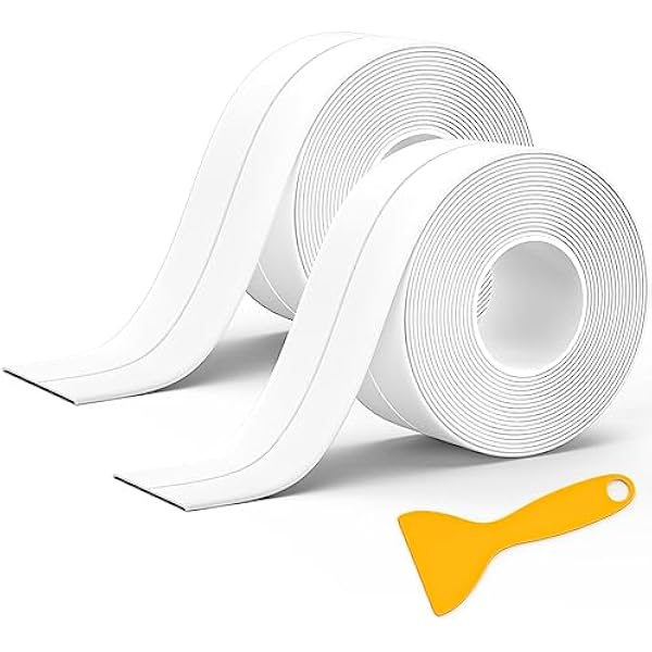 2 Rollen Dichtungsband Selbstklebend, Fugendichtungsband, Dichtungsband Dusche, Pvc Dichtungsstreifen Wasserdicht Klebeband, Dichtungsband Für Küche,badezimmer, Toilette, Wandecke (38 Mm X 3,2 M)