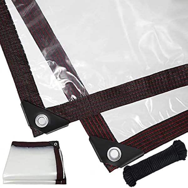 Abdeckplane 2x3m Transparent Wasserdicht Plane Folie Durchsichtige Mit Ösen Gewebeplane Wetterfeste Faltbar Planen Für Draußen, Allzweckplane Für Schutz Vor Witterung,seil Enthalten
