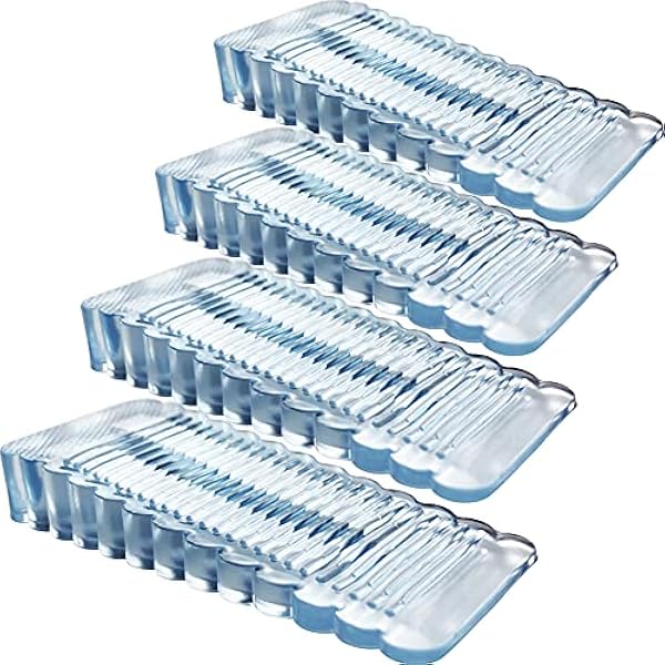 4 Stück Transparent Gummi Türstopper Höhenverstellbar Kratzfester Rutschfester Türkeil Für Balkontür, Arbeitszimmer, Kinderzimmer, Badezimmer