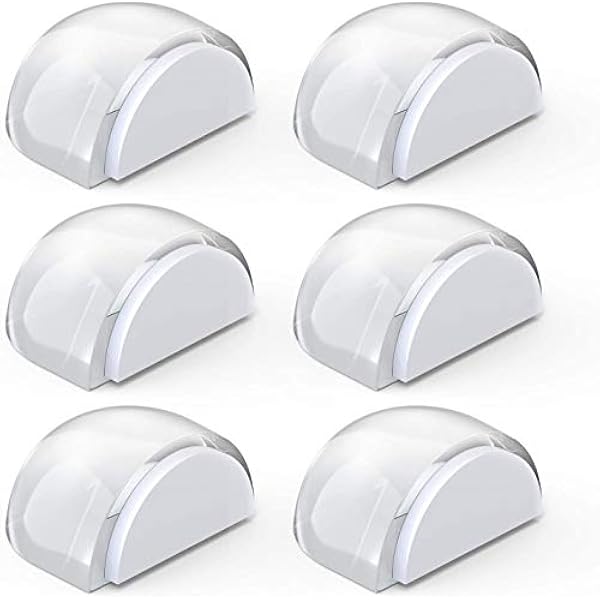 6er Türstopper Boden Selbstklebend Set, Transparent Zum Kleben Bodentürstopper, Türpuffer Boden Wandpuffer Für Alle Hartböden Zum Schutz Von Wand Und Möbel