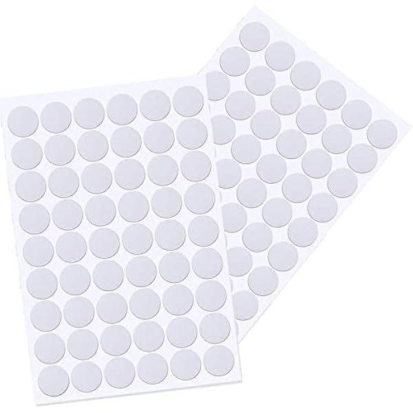 108 Stücke Pvc Schraubenabdeckung, Rund, Weiss, Selbstklebend,schraubenloch Aufkleber,schrauben Abdeckkappen ,schraubenkappen ,für Möbel ,ø 21mm