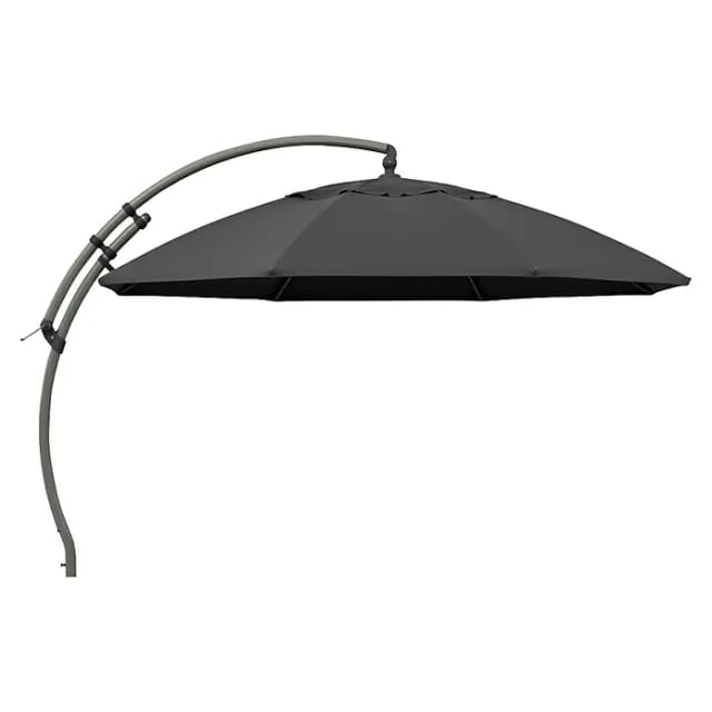 Ampelschirm Easy Sun TOP MODE Ø 375 cm silber / anthrazit Bezug anthrazit, 100% Polypropylen, B057-M17