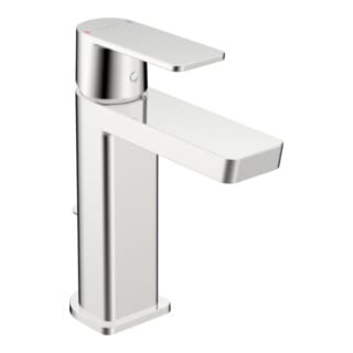 Hansa Stela Eco Einhebelmischer Waschtischbatterie 5718 Ablaufgarnitur mit Zugstange Ausladung 106mm DN15 Chrom