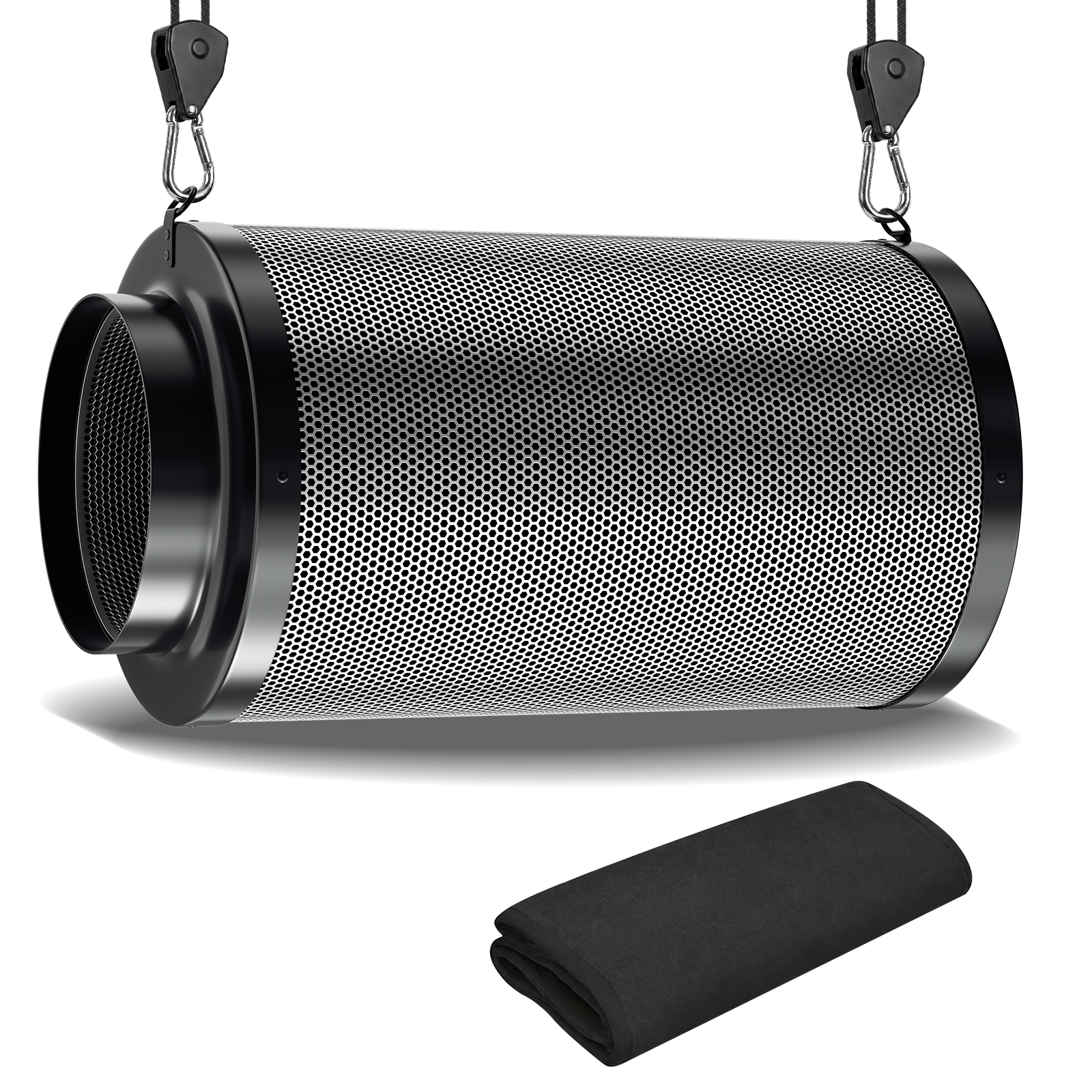 Tolletour Aktivkohlefilter Grow 200mm Kohlefilter 500mm Für Growbox Abluft