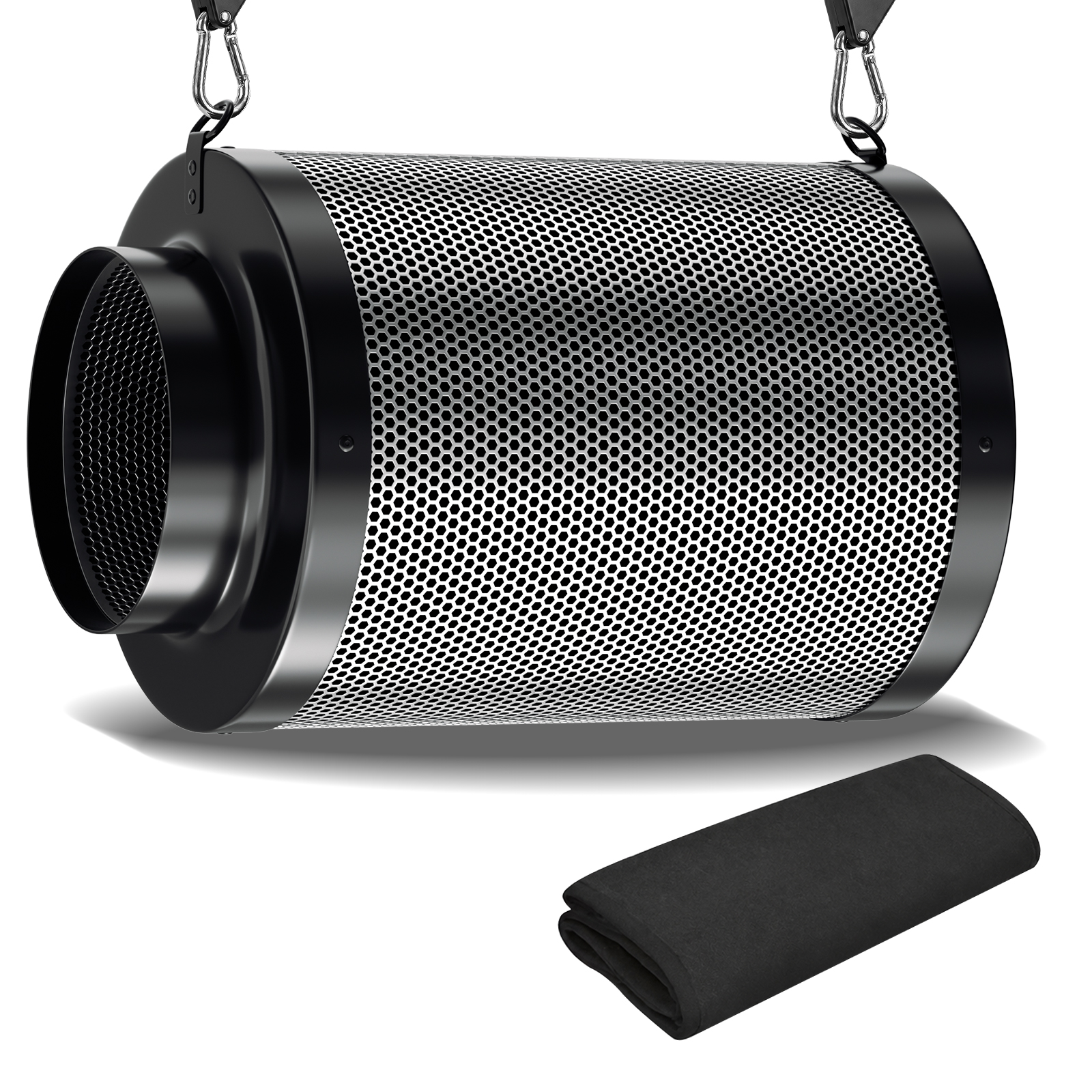 Tolletour Aktivkohlefilter Grow 150mm Kohlefilter 400mm Für Growbox Abluft