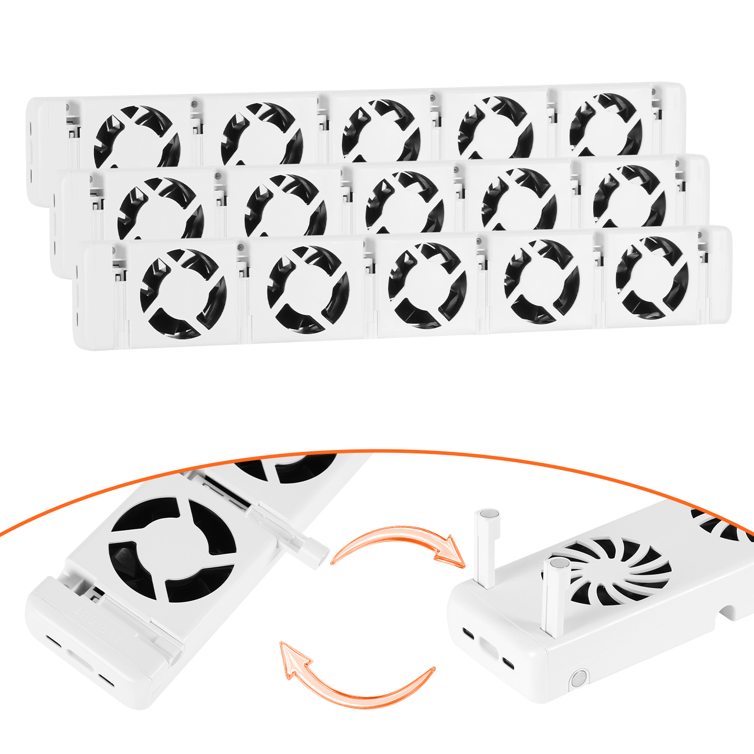 Tolletour Heizkörperverstärker 3er Set, Je 5 Lüfter, 47 Cm, Temperaturregler 0–60 °c, Magnetisch, Für 200–300 Cm