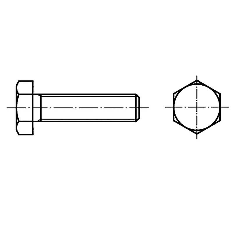 [gebraucht] B-ware Toolcraft Sechskantschraube M12 70mm Außensechskant Stahl Galvanisch 50 Stück