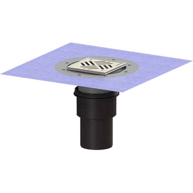 Kessel - Boden-/Deckenablauf Ecoguss dn 100 Variofix Schlitzrost, senkrecht